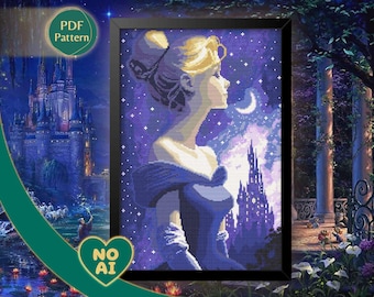 Cinderella Princess Cross Stitch Pattern PDF
