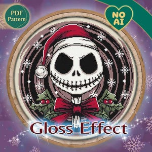 Spooky Santa Cross Stitch Pattern: Gothic Christmas Decor (PDF Download, Pattern Keeper Compatible)