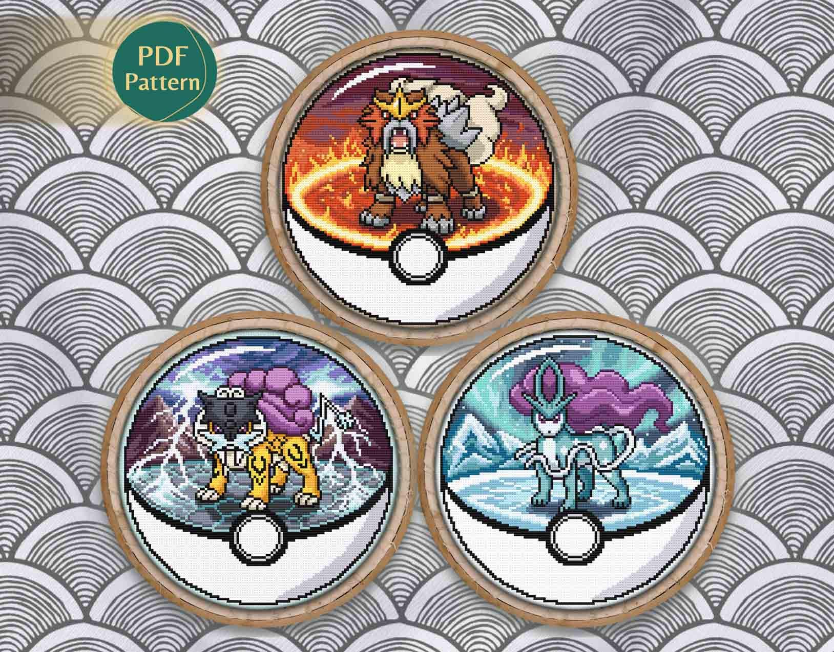 Suicune entei raikou - Etsy México, image size:1628x1274