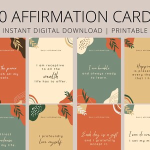 cartes d’affirmation | Cartes de manifestation | JE SUIS Affirmations | Téléchargements numériques | Cartes imprimables | cartes numériques | PDF Imprimable