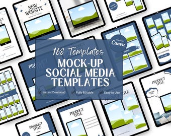 Canva Mockup Templates: Social Media Marketing Kit (Instant Download)