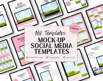 Canva Mockup Templates: Social Media Marketing Kit (Instant Download)