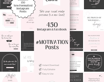 MOTIVATION Posts/Stories in Canva für Instagram/Facebook/So z.B. personalisieren oder personalisieren #MOTIVATION