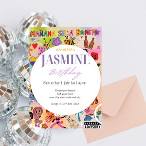 Bichota printable Invitation Bonito Digital Invitation Karol editable Birthday invite  Sera Bonito invitation
