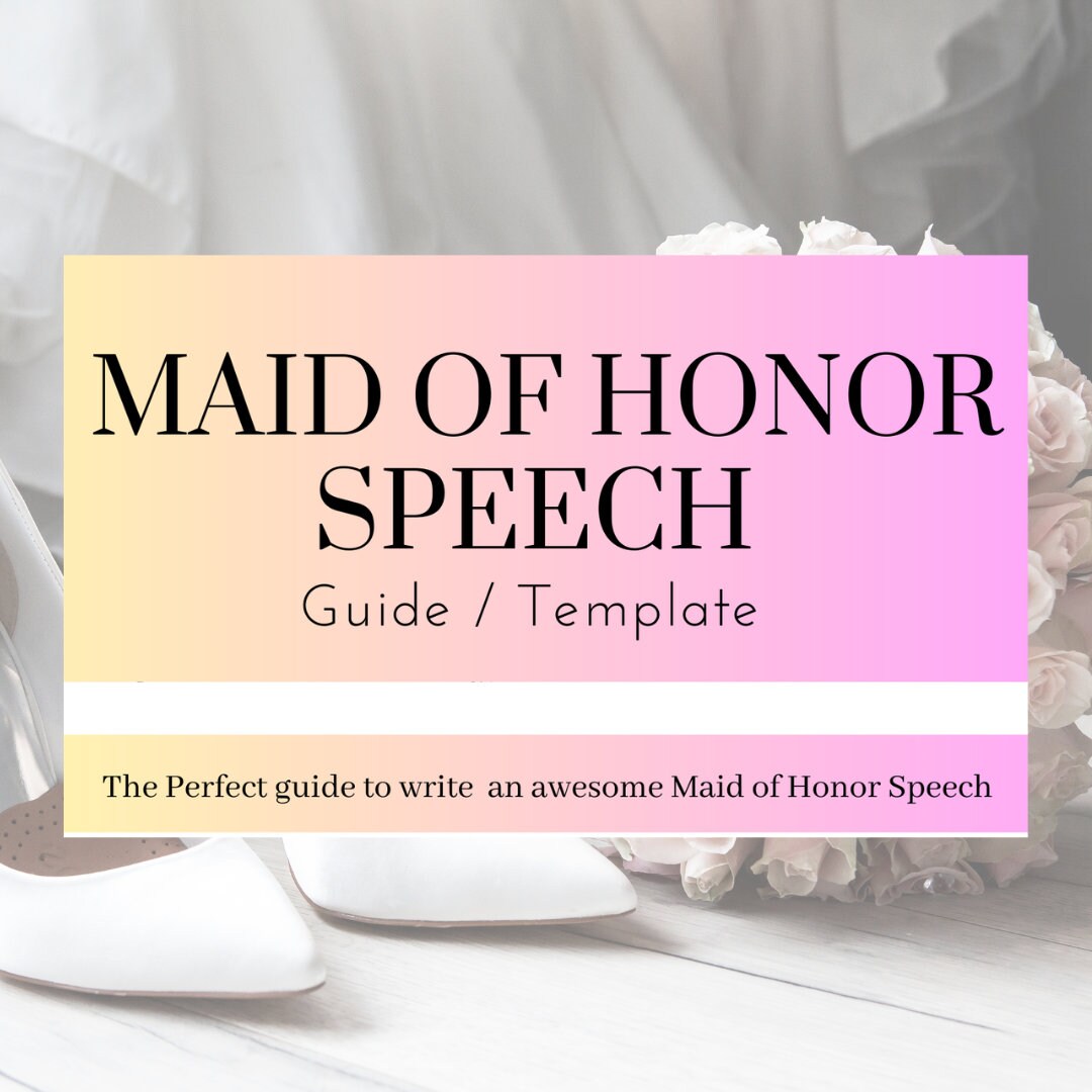 Maid of Honor Speech Sister and Best Friend Bridal Party Wedding Toast