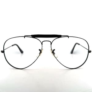 Vintage B&L Black Ray Ban Outdoorsman Eyeglasses Frames Size 62-14 Made in USA image 1