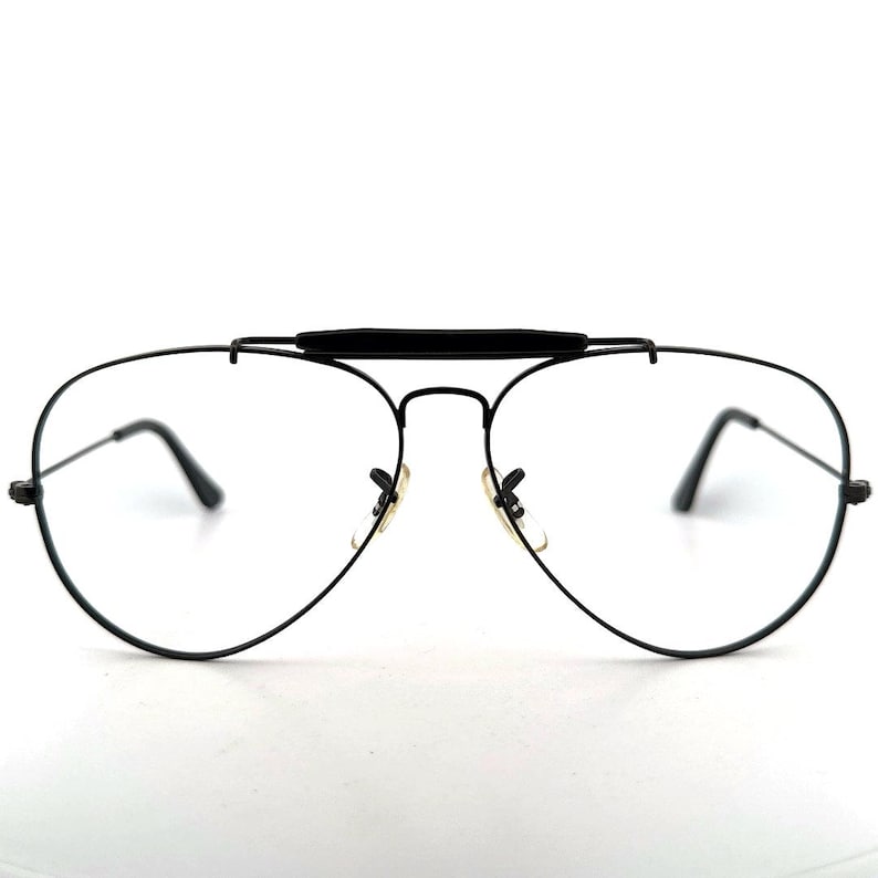 Vintage B&L Black Ray Ban Outdoorsman Eyeglasses Frames Size 62-14 Made in USA image 1