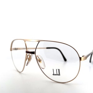 Vintage 80s Dunhill Aviator Eyeglasses Mod 6042 Size 57-15 Made in Austria