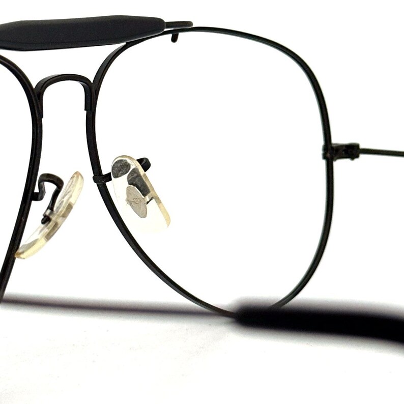 Vintage B&L Black Ray Ban Outdoorsman Eyeglasses Frames Size 62-14 Made in USA image 7