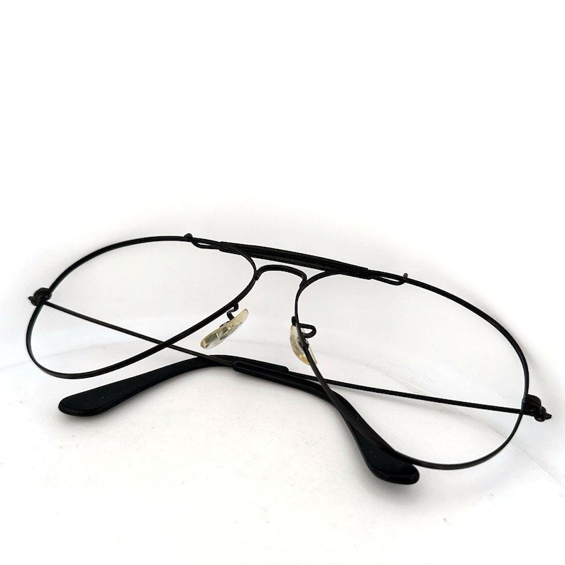 Vintage B&L Black Ray Ban Outdoorsman Eyeglasses Frames Size 62-14 Made in USA image 9