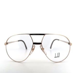 Vintage 80s Dunhill Aviator Eyeglasses Mod 6042 Size 57-15 Made in Austria