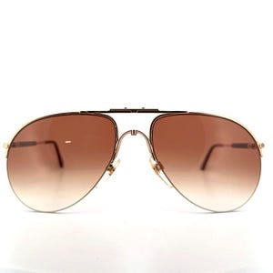 Vintage 80s Aigner Aviator Sunglasses Mod EA 2 Semi Rimless - Medium - Made in Germany