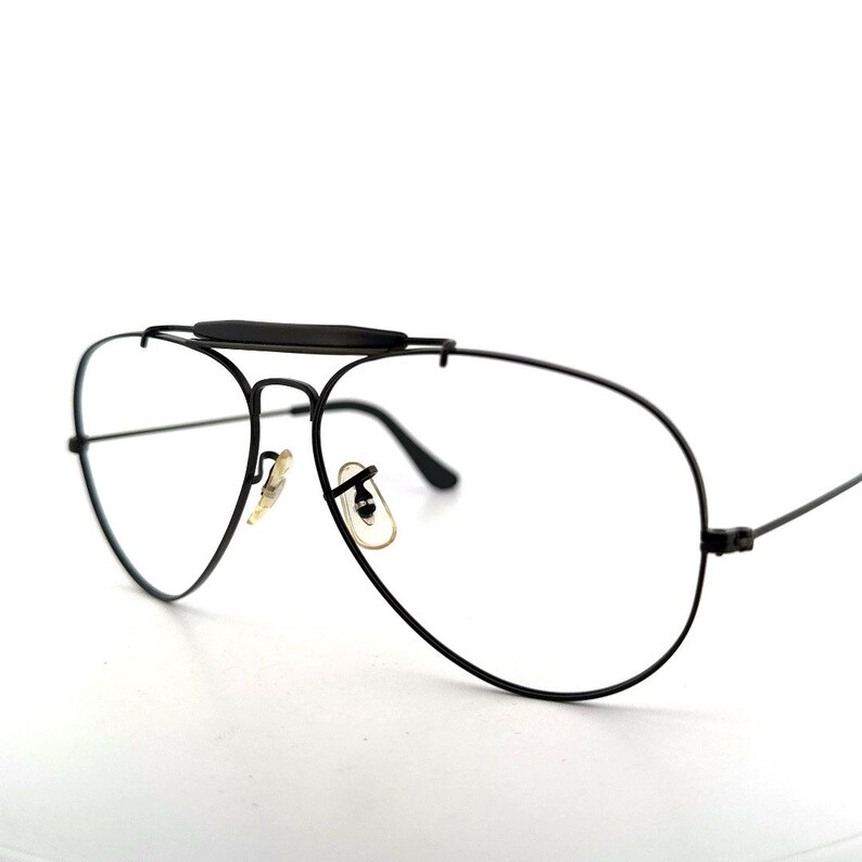 Vintage B&L Black Ray Ban Outdoorsman Eyeglasses Frames Size 62-14 Made in USA image 2