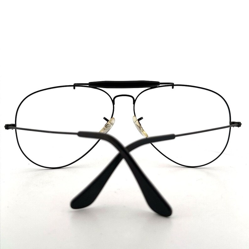 Vintage B&L Black Ray Ban Outdoorsman Eyeglasses Frames Size 62-14 Made in USA image 8
