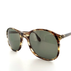 Vintage 70s Zollitsch Germany Sunglasses Mottled Brown Aviator Size Medium/Large