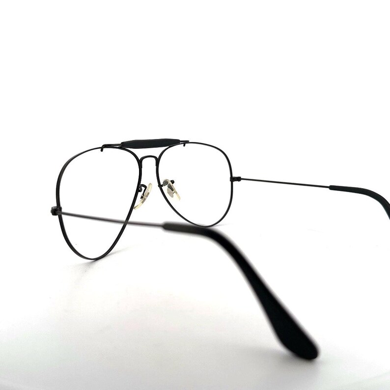 Vintage B&L Black Ray Ban Outdoorsman Eyeglasses Frames Size 62-14 Made in USA image 3