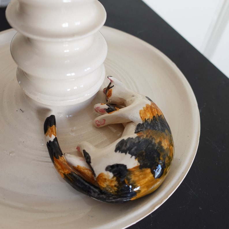 Personnalisé Bougeoir céramique fait main avec votre animal de compagnie, cadeaux céramique personnalisé objet décoratif poterie image 9