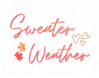 Fall SVG, PNG, PDF, Sweater Weer