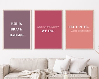 Female Empowerment Wall Art | Instant Download | US LETTER 8.5 x 11 inches | Digital Printable PDF