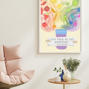 Póster de nutrición: "Que la comida sea tu medicina"