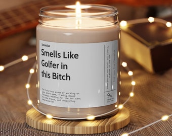 Funny Golfer Soy Wax Candle | Gag Gift for Him, Golf Home Decor