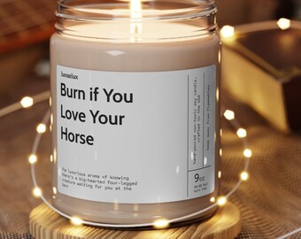 I Love My Horse sojawaskaars | Paardensportcadeau