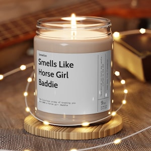 Smells Like Horse Girl Soy Wax Candle | funny gift for women | horse candles | equestrian barn and home gifts | Eco Friendly 9oz. Candle