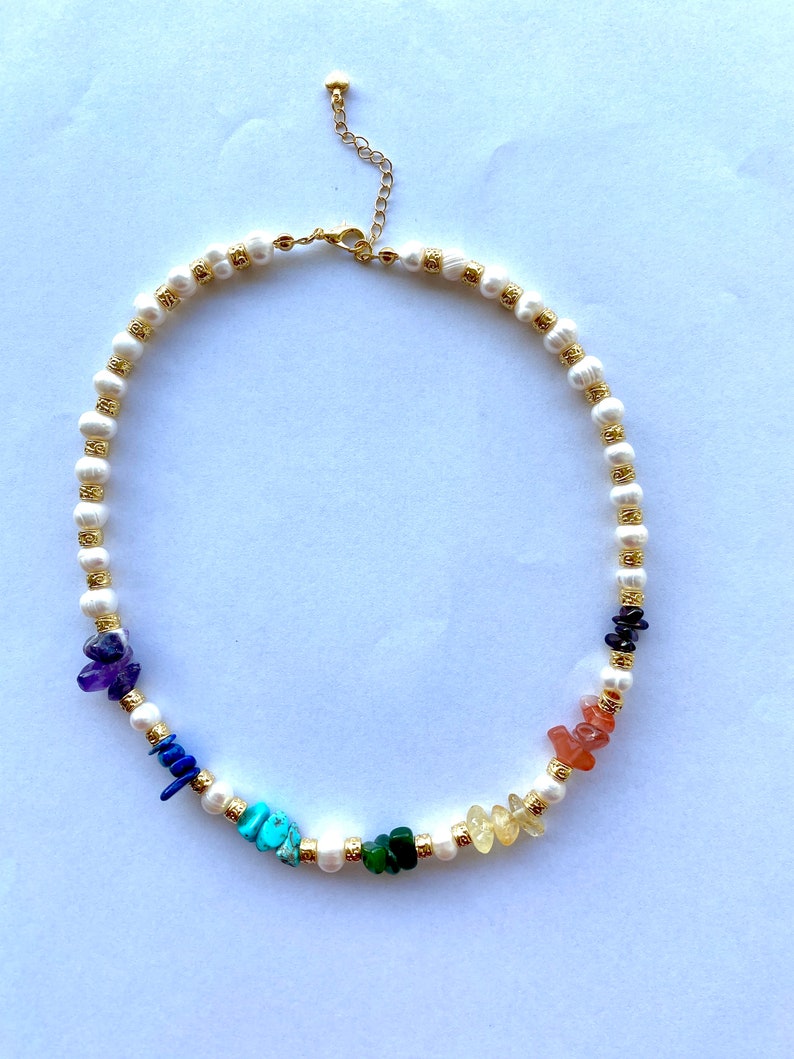 XBage 10Mm Round Gemstone Beaded Necklace For Women