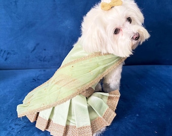 Sari de color personalizado para mascotas / Mehendi verde, rojo, azul marino saari Lehenga Choli gatos y perros / Vestido tradicional / étnico para mascotas