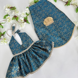 Teal and Gold Indian Dress - Etsy