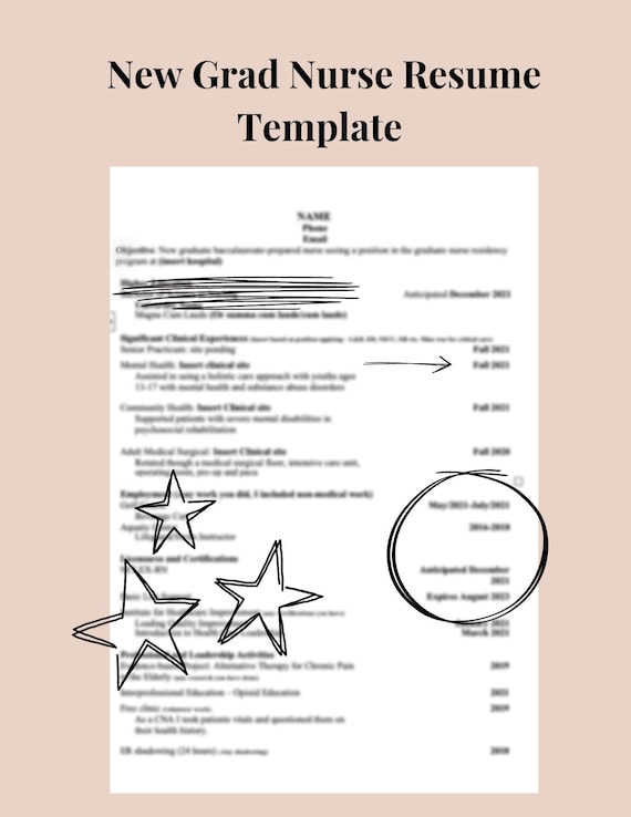 New Graduate Nurse Resume Template