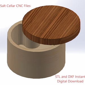 Salt Cellar CNC Router 3D printer files dxf stl