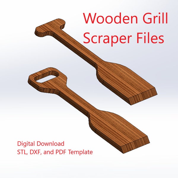 Wooden Grill Barbecue Cleaner Scraper CNC Router Cutting Vector DXF Template