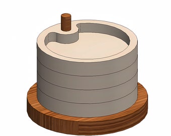 Stacking Swivel Catch All Jewelry Ring Tray CNC Router File Printable Template File DXF PDF stl