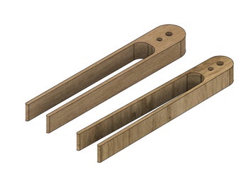 Toaster Tong CNC Router Laser Cutting Files 2 Styles Kitchen Utensils