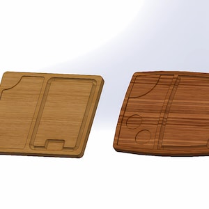 木製ビステッカステーキプレートカッティングボードCNCルーターとテンプレートパターンファイルdxf pdf stl
