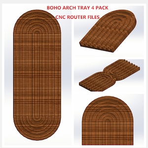 BOHO Arch Tray Digital Download CNC Router Tray Files dxf stl