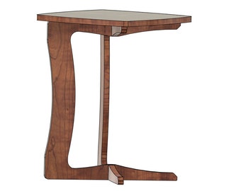 C Shaped Side Table CNC Router Laser Cutter Files Digital Download