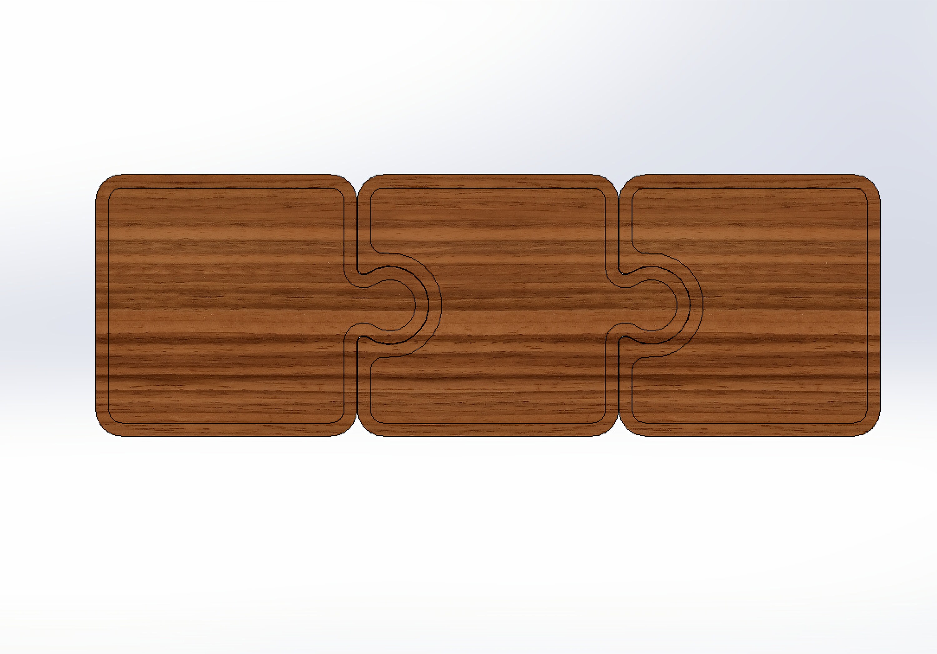 Catch All Tray CNC Router Files Interlocking Puzzle Piece Dxf Stl and ...