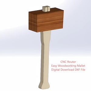 Easy Woodworking Mallet CNC Router DXF stl files