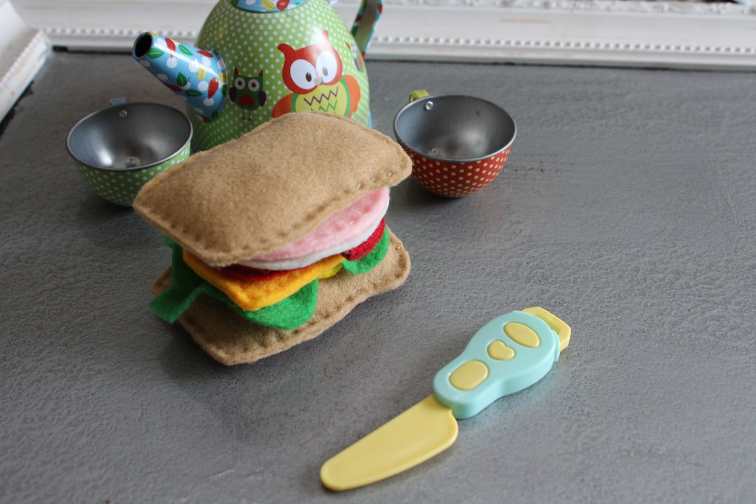 Felt Sandwich Kids Play Food Felt Play Foods Christmas Gift for Kids Gift for Christmas Pretend
