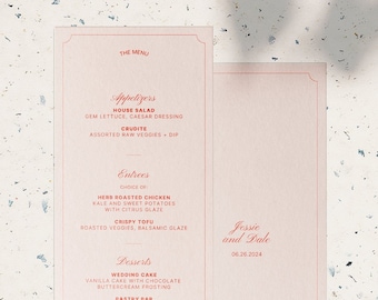 SOIREE DIY Menu | Fully Editable Template | Digital Download for Day-Of Wedding Signage | Printable | Retro Funky Modern