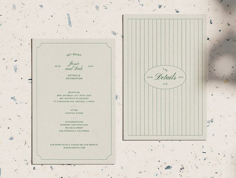 SOIRÉE Multi-Color Custom Designed Wedding Invite Suite Digital Download for Wedding Stationery Printable Minimal Modern image 3