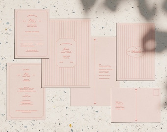 SOIRÉE DIY Wedding Invite Suite | Fully Editable Template | Digital Download for Wedding Stationery | Printable | Minimal + Modern