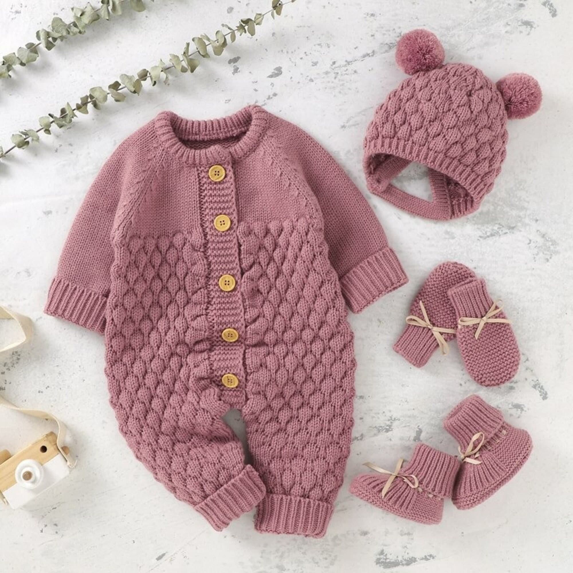 Buy 4pcs Knitted Baby Winter Romper Baby Jumpsuit Baby Winter in India - Etsy