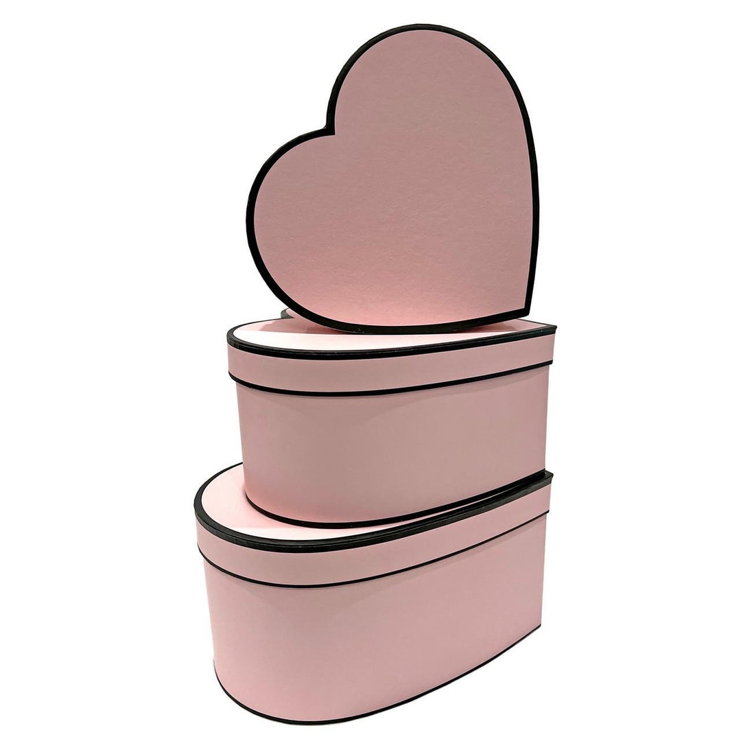 11 Designer Floral Heart Box Set of 3 Pink Etsy