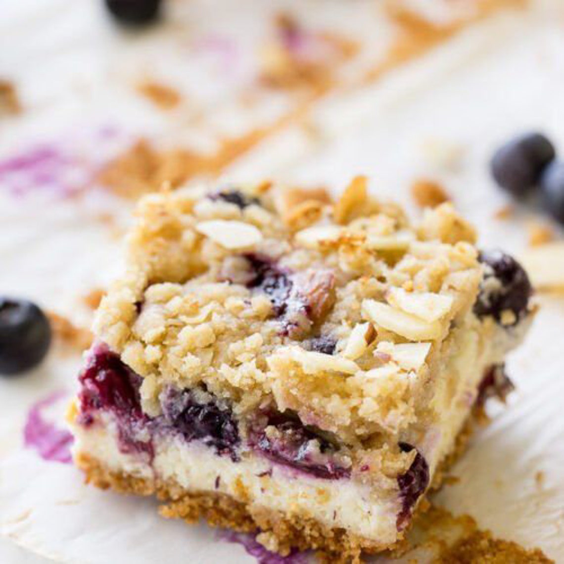Blueberry Crumble Cheesecake Bars RECIPE Digital Download - Etsy