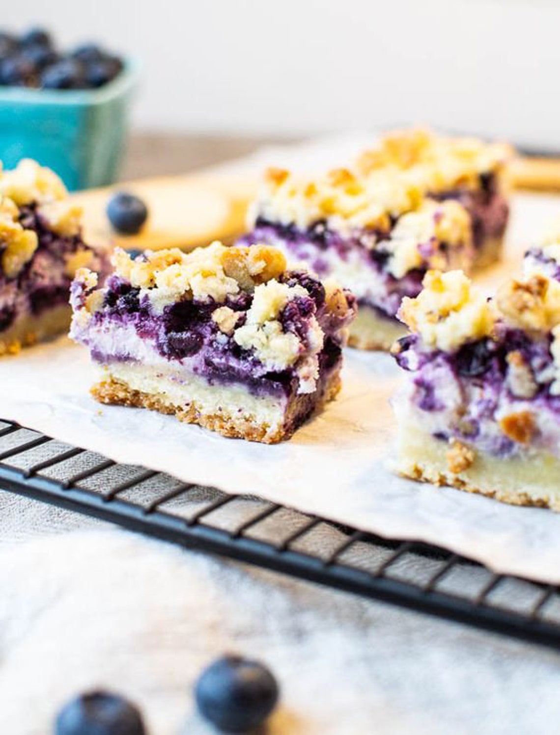 Blueberry Crumble Cheesecake Bars RECIPE Digital Download Printable ...