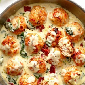 Almôndegas de ricota de frango assado RECEITA Download digital para impressão