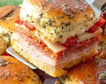 Hot Italian Sub Sliders RICETTA Download digitale stampabile